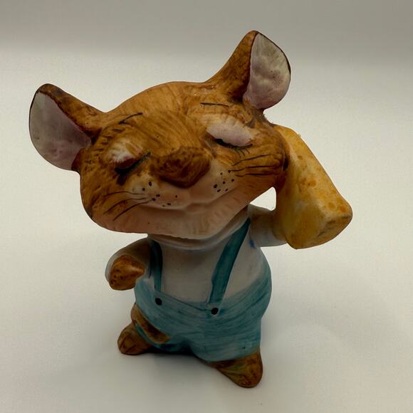 Homeco Ceramic Mouse with Cheese Phone Cottage Core Granny Core - Picture 2 of 5